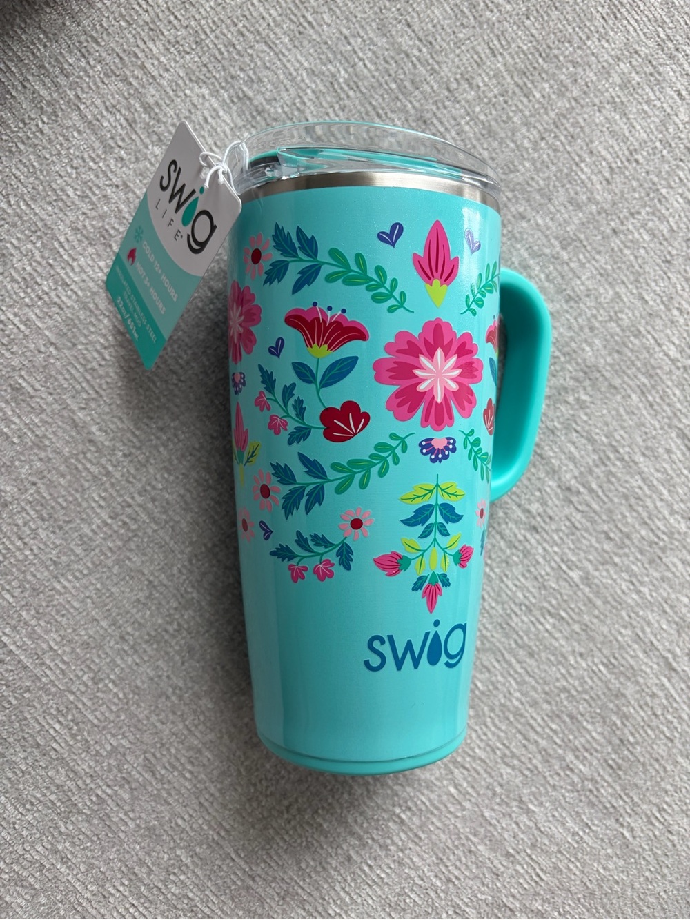NWT Swig Life Flora Azul 22oz Insulated Travel Mug Set of 3 w/ Tags